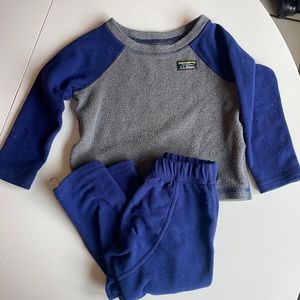 LL Bean toddler fleece base layers, size 12-18 month.